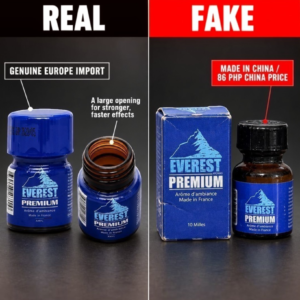 Everest Premium authentic versus counterfeit bottle identification chart for poppers Manila buyers.