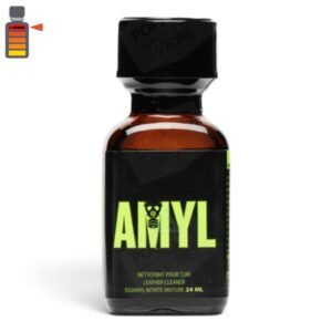 Amyl Poppers Pure Amyl 24ml glass bottle packaging.