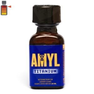 Amyl Titanium 24ml tempered glass bottle packaging.