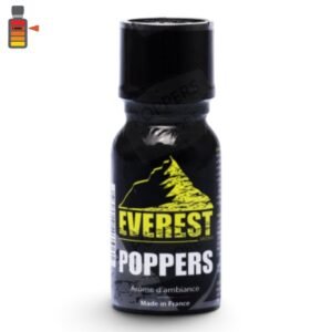 Everest Poppers Amyl and Propyl Mix 15ml glass bottle with black and yellow label packaging layout.