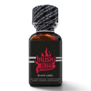 Rush Ultra Strong Black Label Amyl and Propyl Mix 25ml bottle packaging.