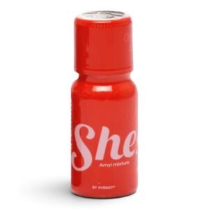 She Poppers 15ml bottle packaging.