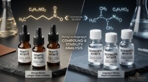 A technical side-by-side review of pentyl and isopropyl formulations covering compound identification and packaging specs.