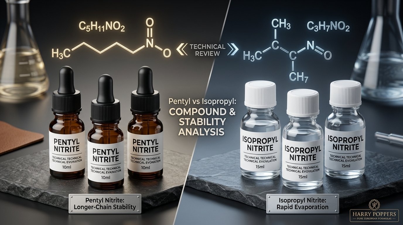 A technical side-by-side review of pentyl and isopropyl formulations covering compound identification and packaging specs.